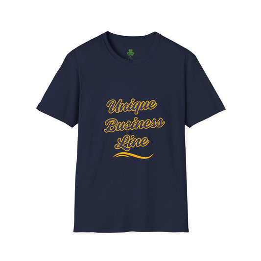 Unisex Softstyle T-Shirt with 'Unique Business Line' Print, Casual Tee, Gift for Entrepreneurs, Daily Wear, Business Merchandise