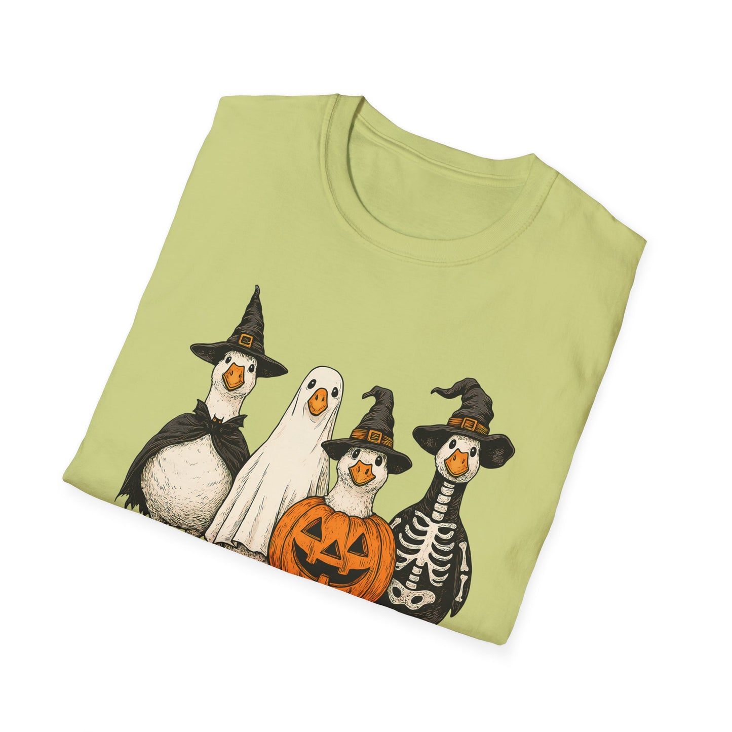 Halloween Themed Unisex T-Shirt, Funny Costume Shirt, Spooky Shirt, Pumpkin and Skeleton Tee, Fall Fashion, Holiday Gift