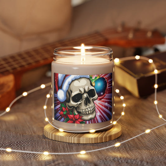 Santa Skull Scented Soy Candle, 9oz