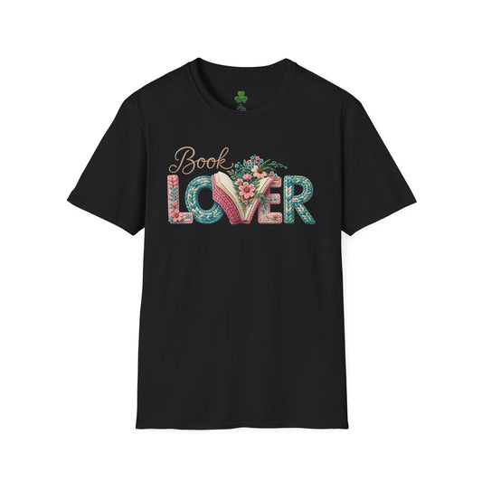 Book Lover T-Shirt — Floral Vintage 'Book Lover' Graphic Tee