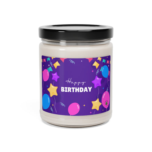 Balloon Happy Birthday Scented Soy Candle, 9oz