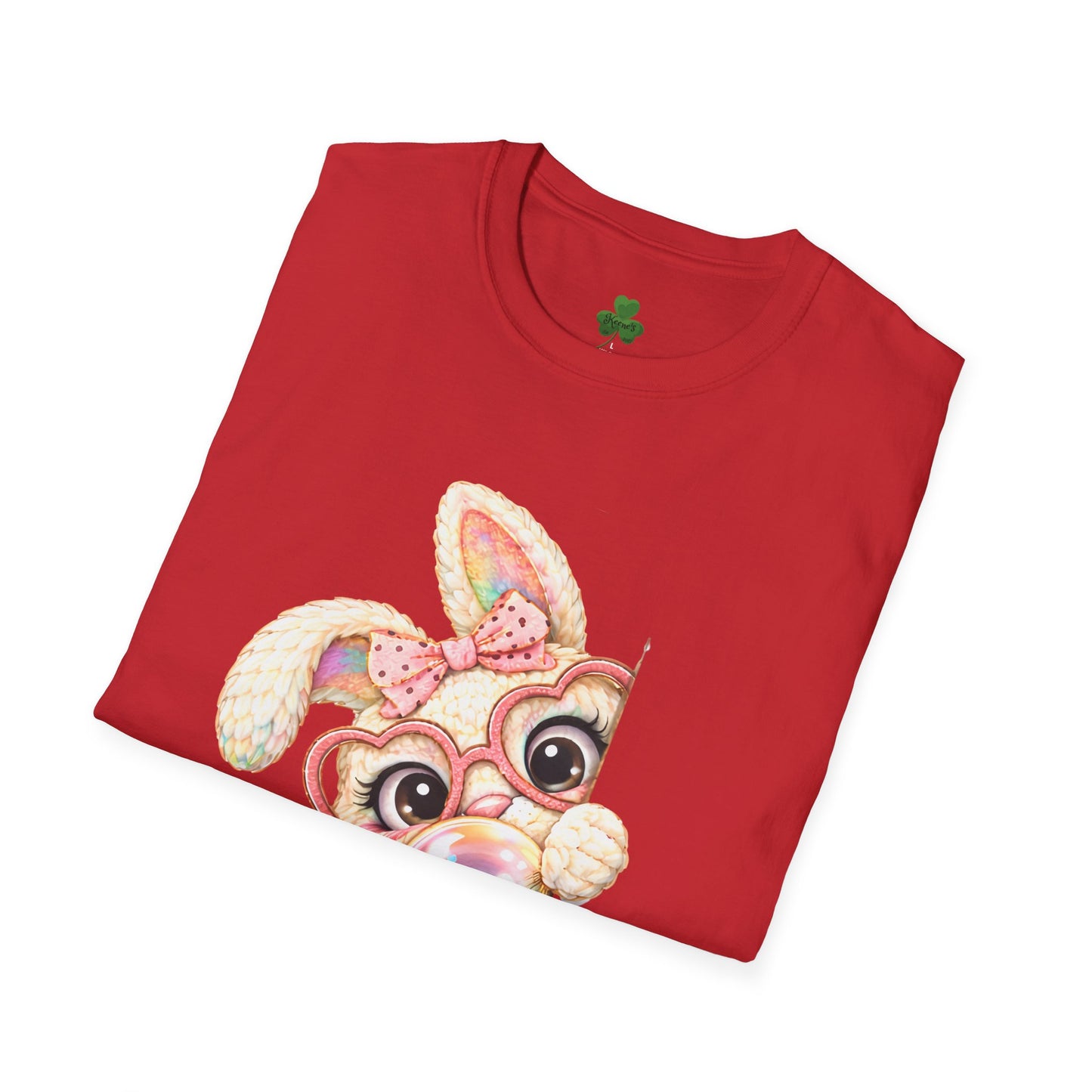 Cute Peekaboo Bunny T-Shirt — Adorable Bunny Blowing Bubble Design