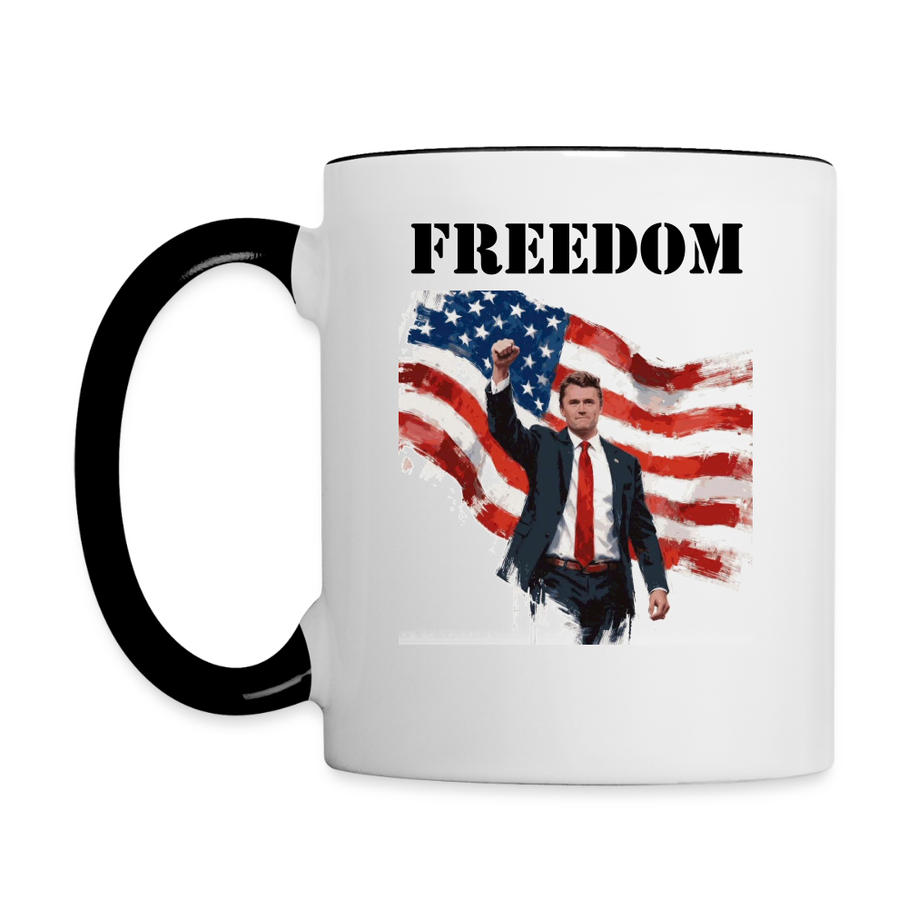 Charlie Contrast Coffee Mug - white/black