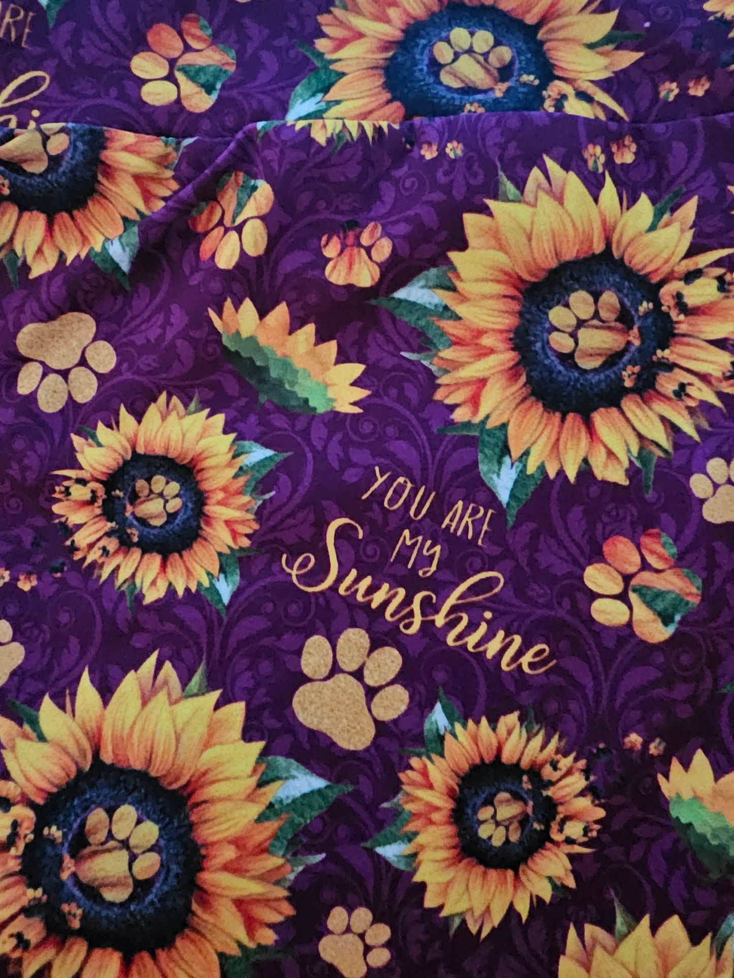 Sunflower With Dog Paw Custom Legging Tween Size