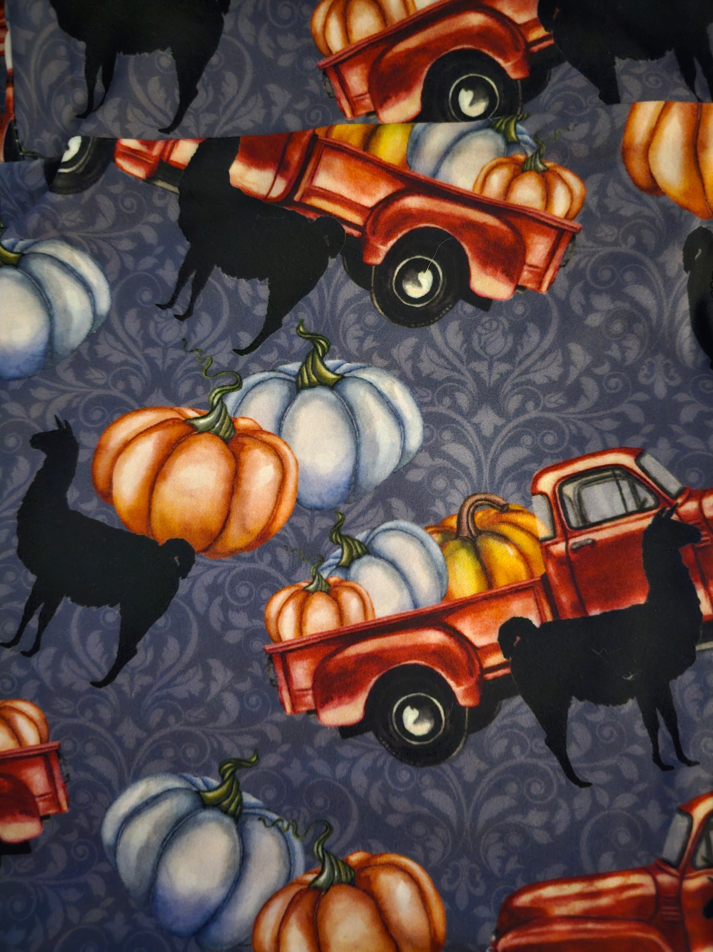 Pumpkins With Red Truck Custom Legging