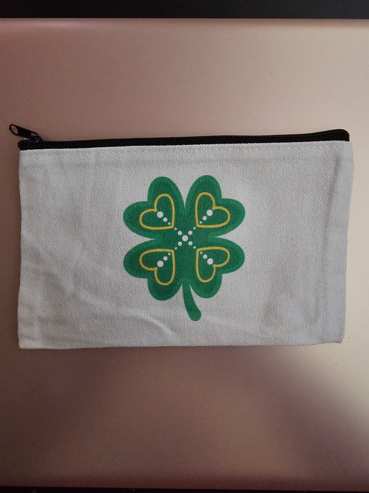 St. Patrick's Day Zipper Bag, Bracelet and Irish Blessing