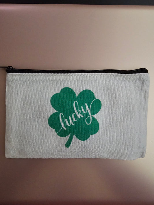 St. Patrick's Day Zipper Bag, Bracelet and Irish Blessing