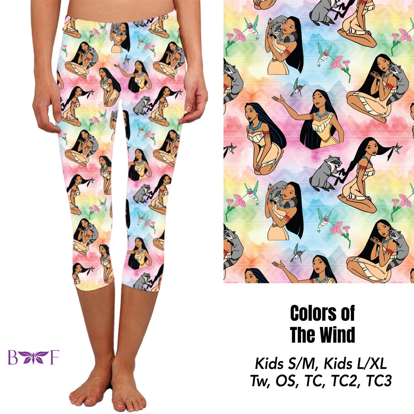 Colors of The Wind kids leggings with pockets