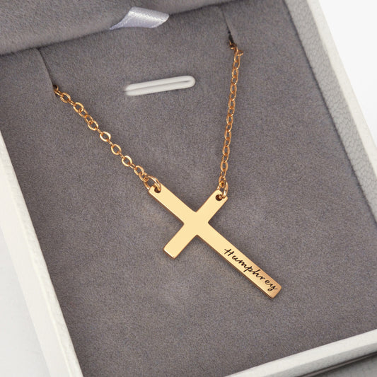 Cross Name Necklace - Customize with your name