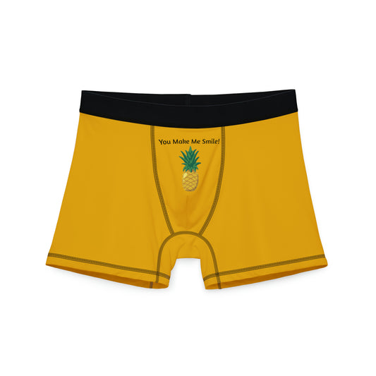 Pineapple You Make Me Smile Men's Boxers (AOP)