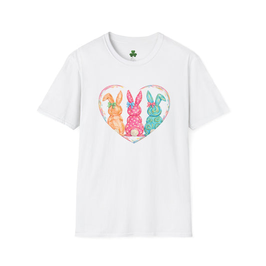 Easter Pastel Bunny Heart T-Shirt