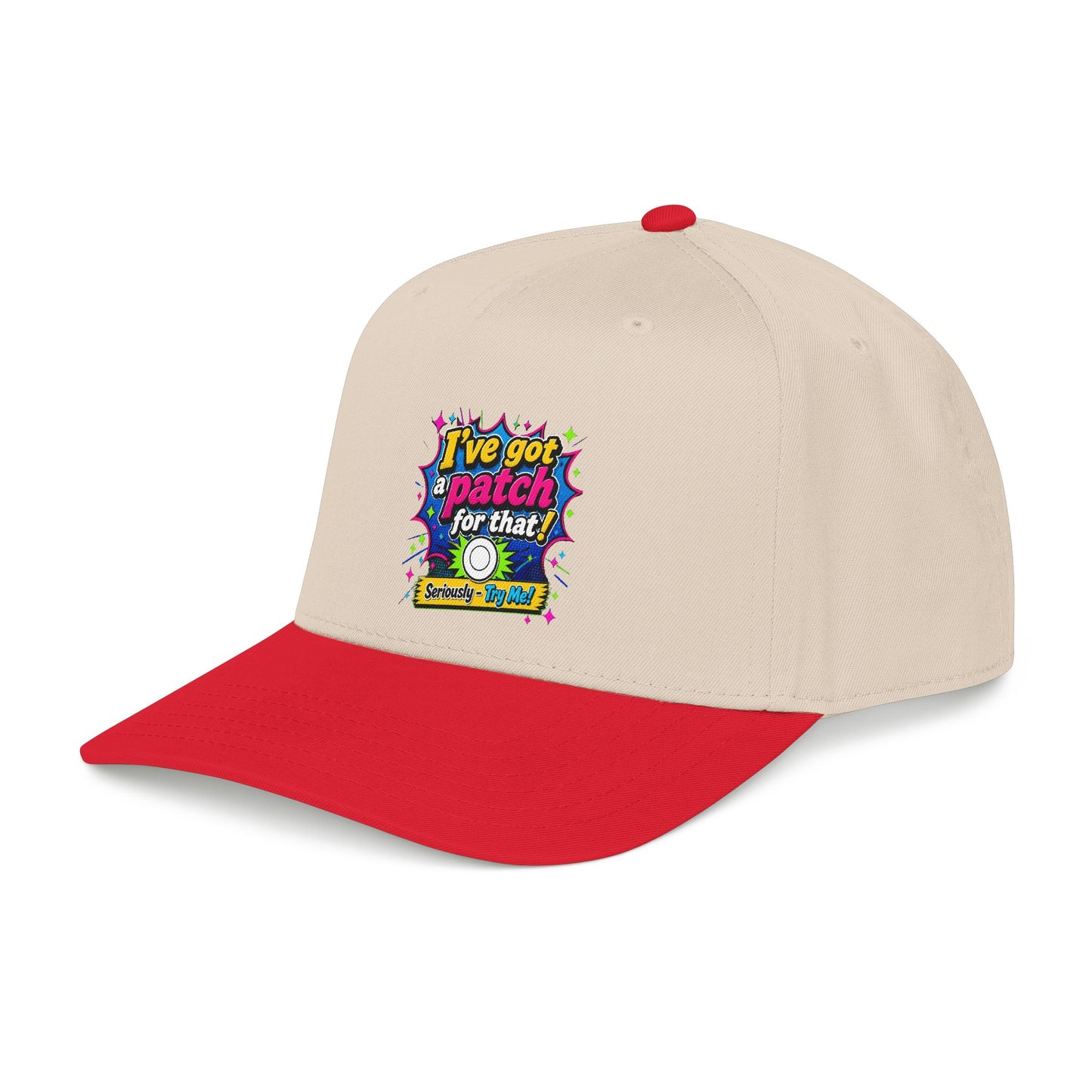 Baseball Cap — "I've Got a Patch for That" Retro Pop Graphic Hat