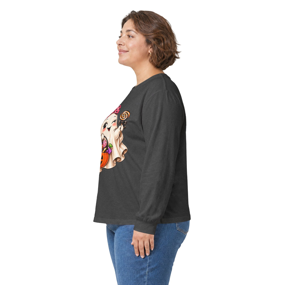 Cute Halloween Ghost Girl Long Sleeve T-Shirt
