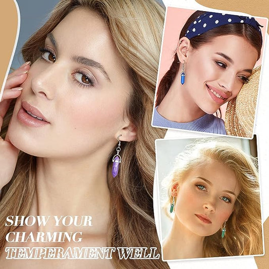 Chakra Stone Earrings #9 - Stainless Steel Wires