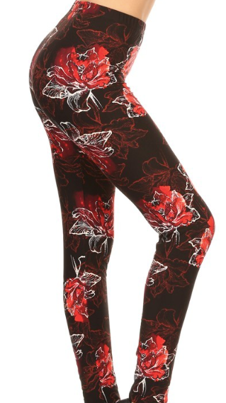 Abstract Rose Legging PS R786