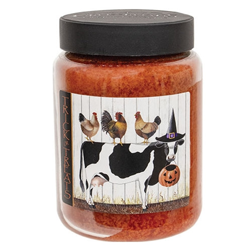 Trick or Treats Farm Buddies Orange Clove Jar Candle