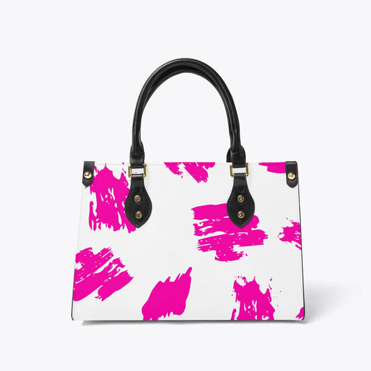 White and Pink Women's Hand Bag