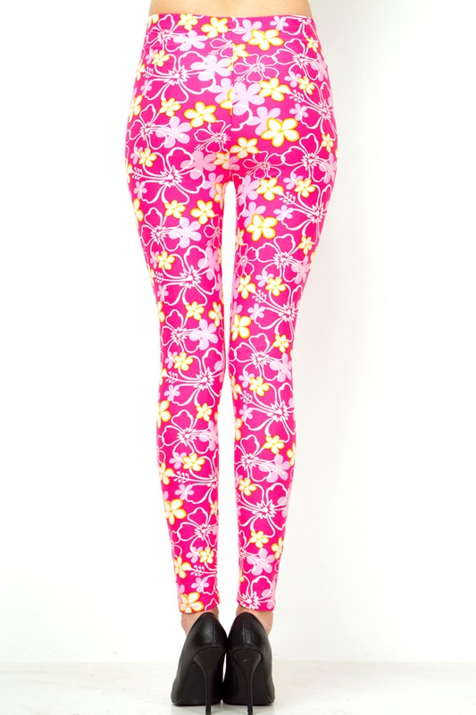 Pink Floral PS Legging - Keene's