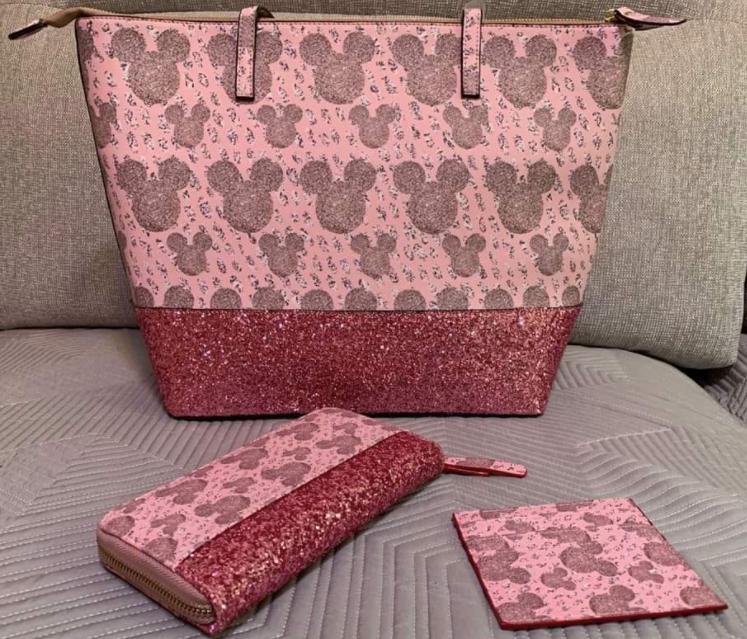 Pink Glitter Mouse Purse Set - Keene's