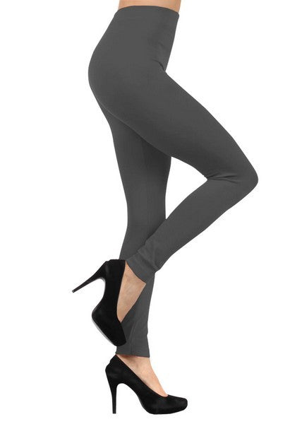 Fleece Solid Charcoal OS Legging - Keene's