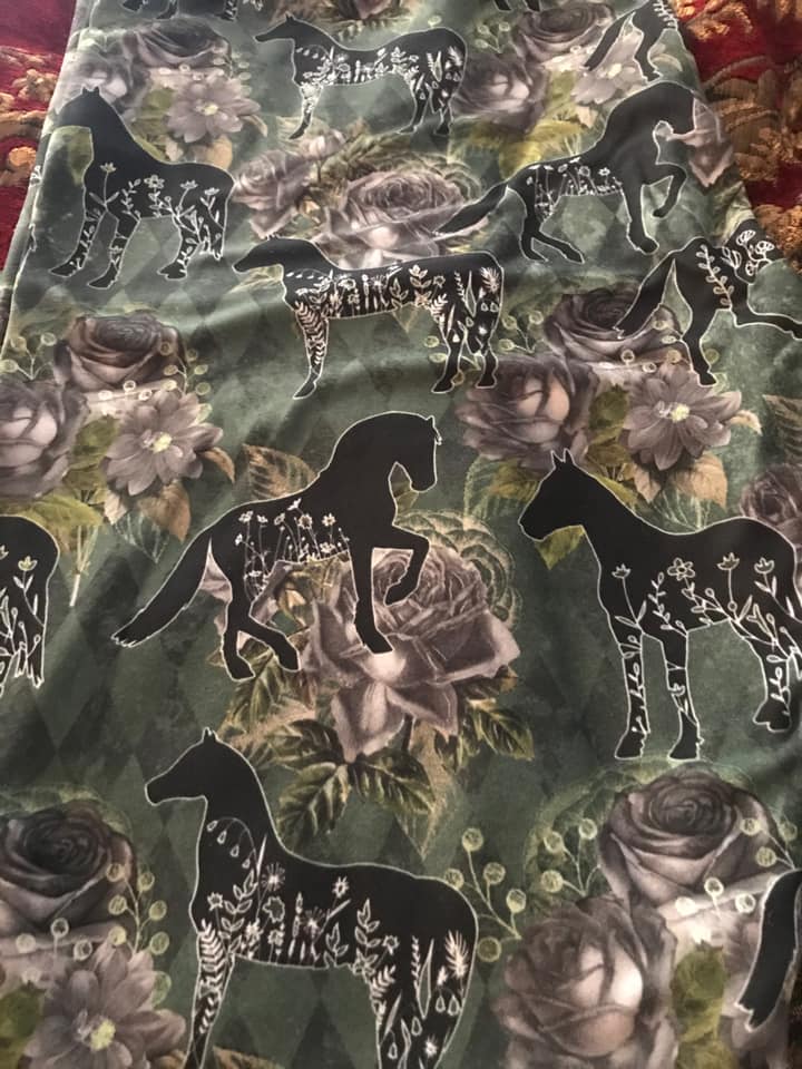 Custom Floral Horse Legging