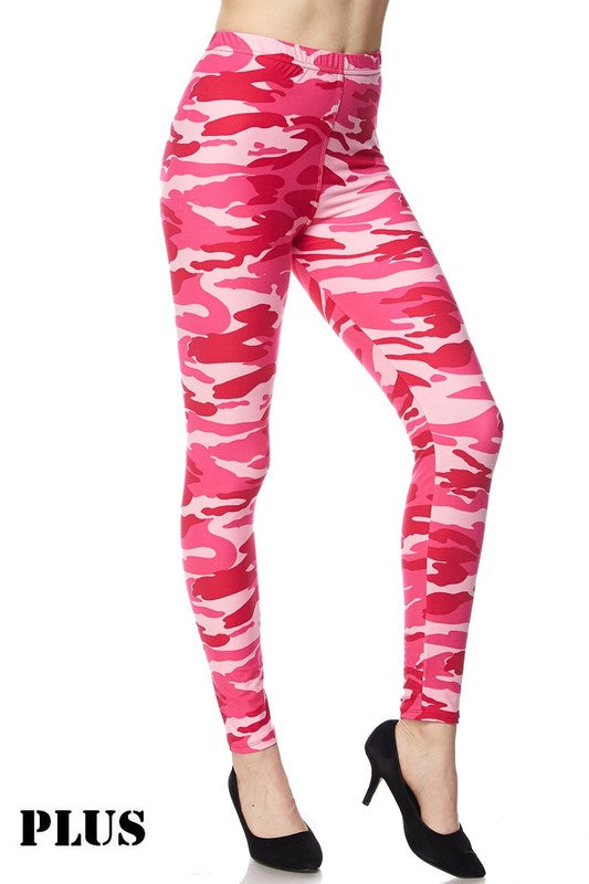 Pink Camo Plus Legging - Keene's