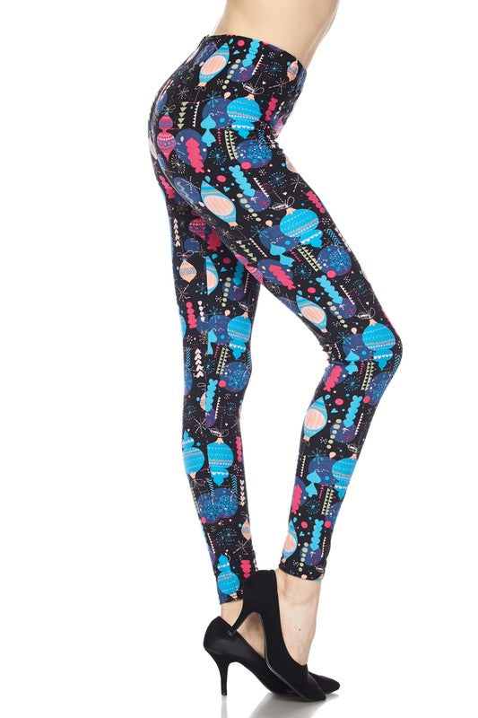 Blue and Pink Ornament EPS Legging - Keene's