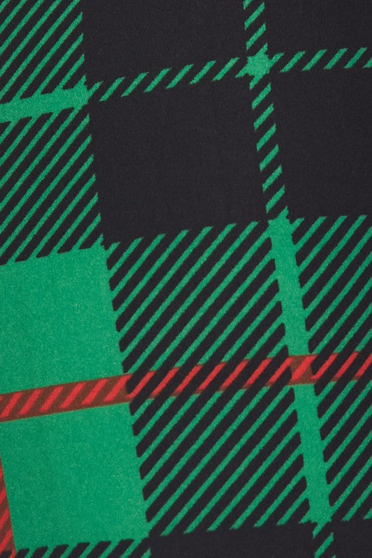 Green Plaid Kids Legging - Keene's