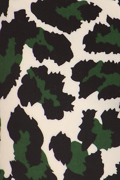 Animal Beige and Green OS Legging - Keene's