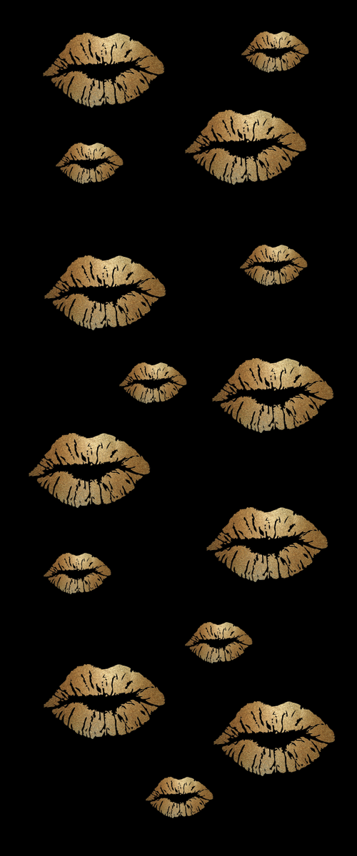 Custom Gold Lips Leggings - Keene's