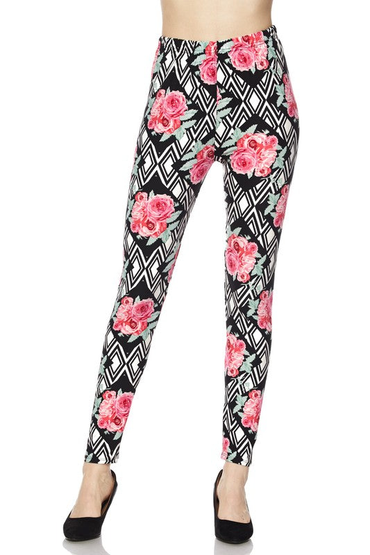 Flowers on Diamond GEO OS Legging - Keene's