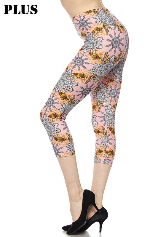 Pink and Wheel Capri PS Legging - Keene's