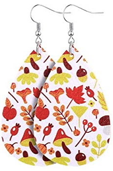 Fall Earrings - Mushroom and Acorns - Keene's