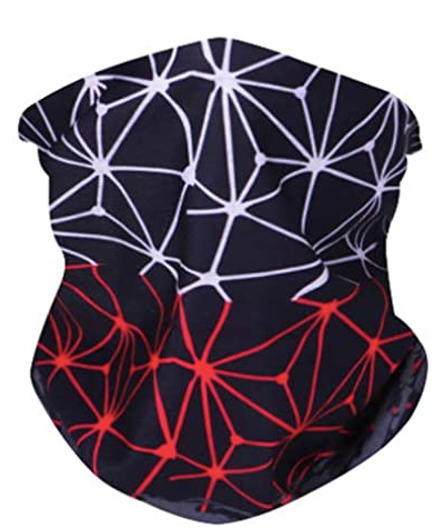 Black White and Red Neck Gaiter - IN STOCK - Keene's