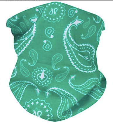 Green Paisley Neck Gaiter - IN STOCK - Keene's