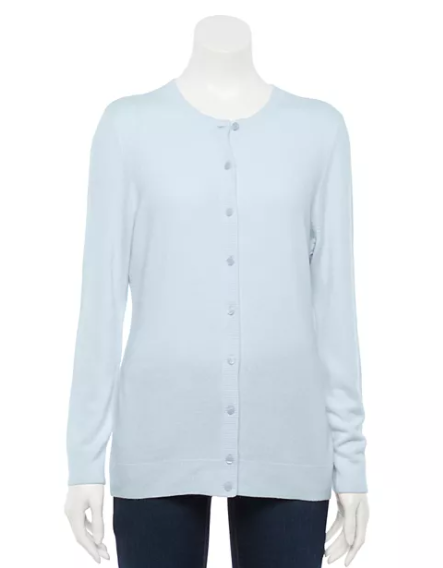 Light Blue Cardigan Sweater - Keene's