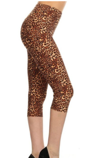 Animal Brown Capri One Size Legging - Keene's