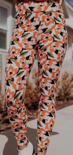Peach Blossom Leggings Size L/XL