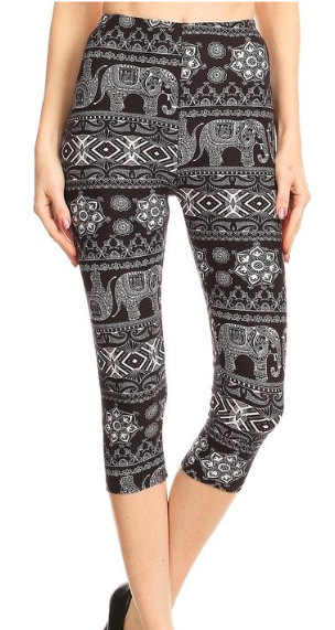 Elephant Capri Leggings OS - PX1715UDJ-CPR