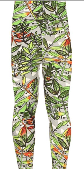 Mixed Leaves Kids Leggings KL-R824