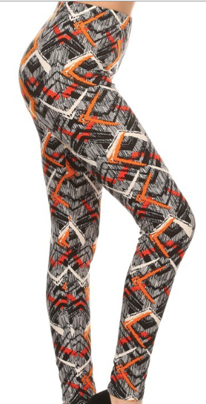 Orange and Black Legging OS - LDR-R589_VT