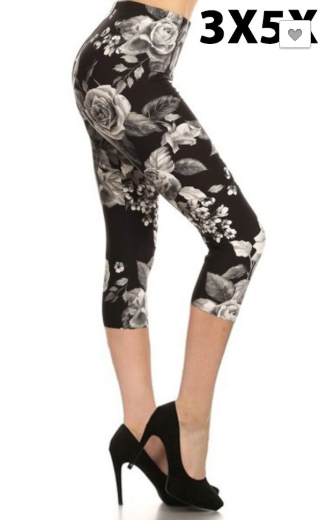 Black Rose EPS 3x-5x Capri Legging - Keene's