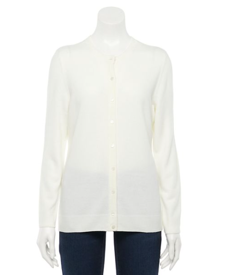Coconut White Cardigan Sweater - Keene's