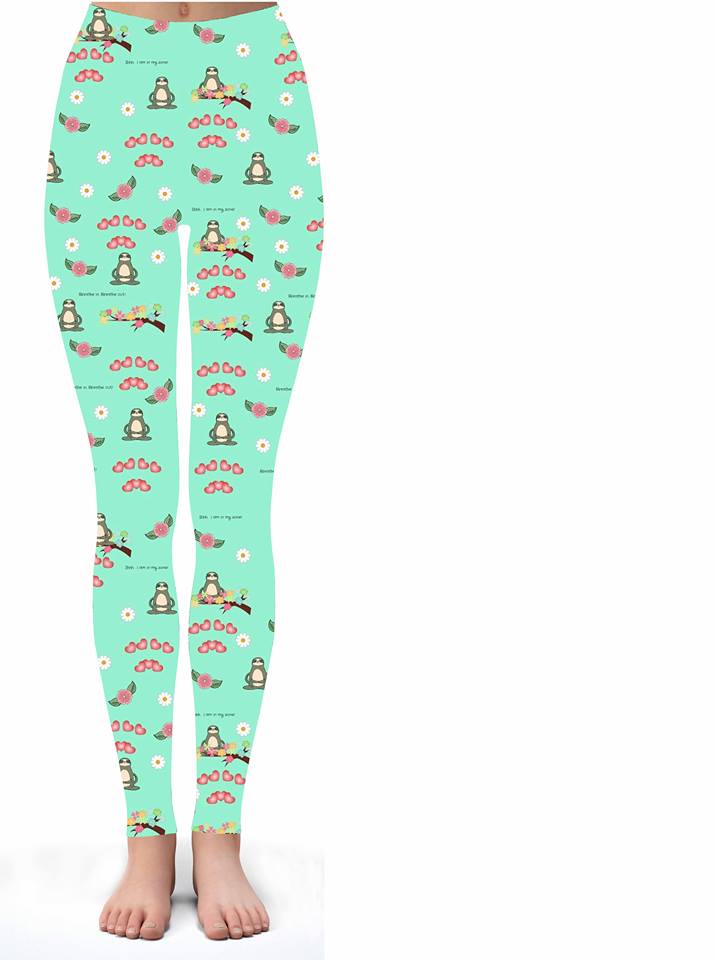 Custom Sloths Print Leggings YOGA Band - Keene's