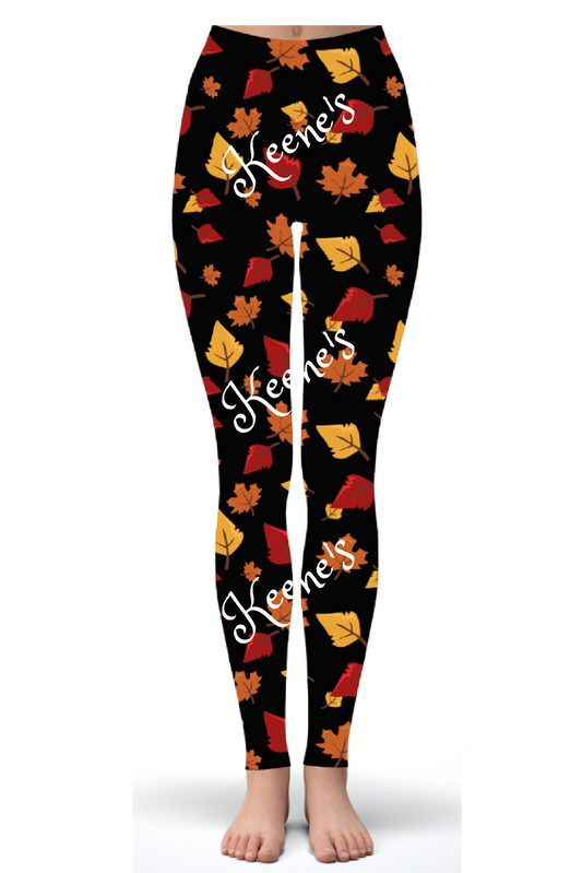 Custom Leaves Leggings EPS - Keene's