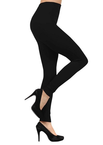 Fleece Solid Black OS Legging - Keene's