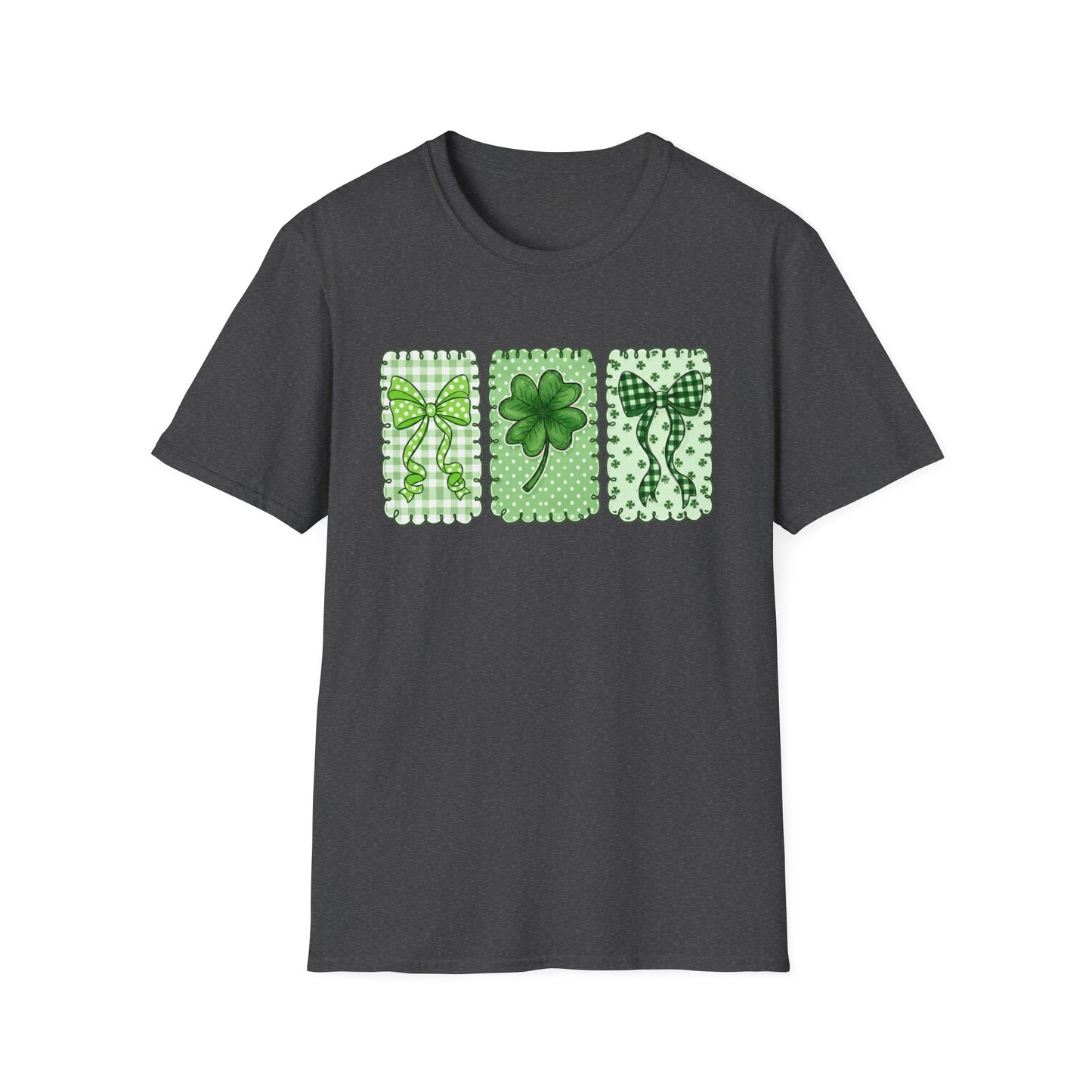 St. Patrick’s Day Shamrock T-Shirt — Green Clover Trio Tee
