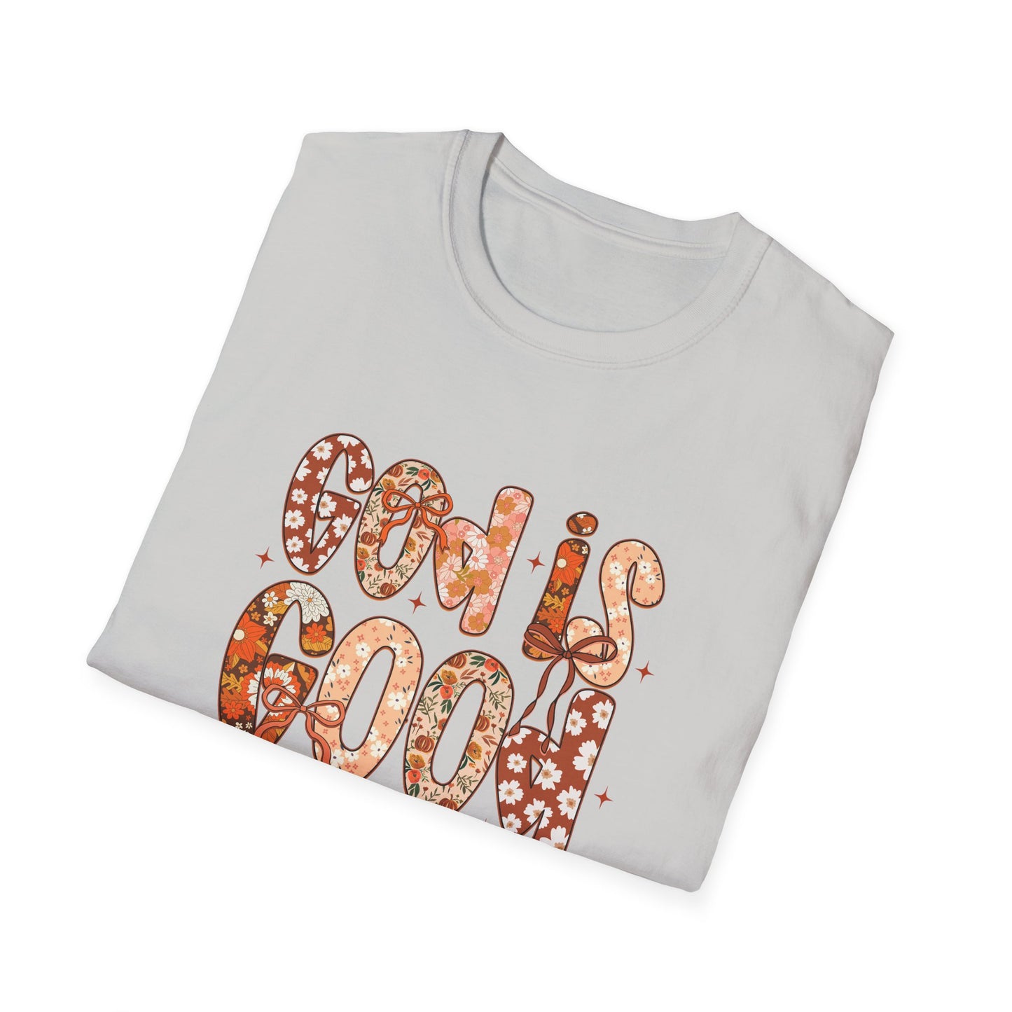 Faith-Inspired Unisex Softstyle T-Shirt - God is Good, Religious Tee, Inspirational Wear, Gift for Believers, Casual Faith Apparel