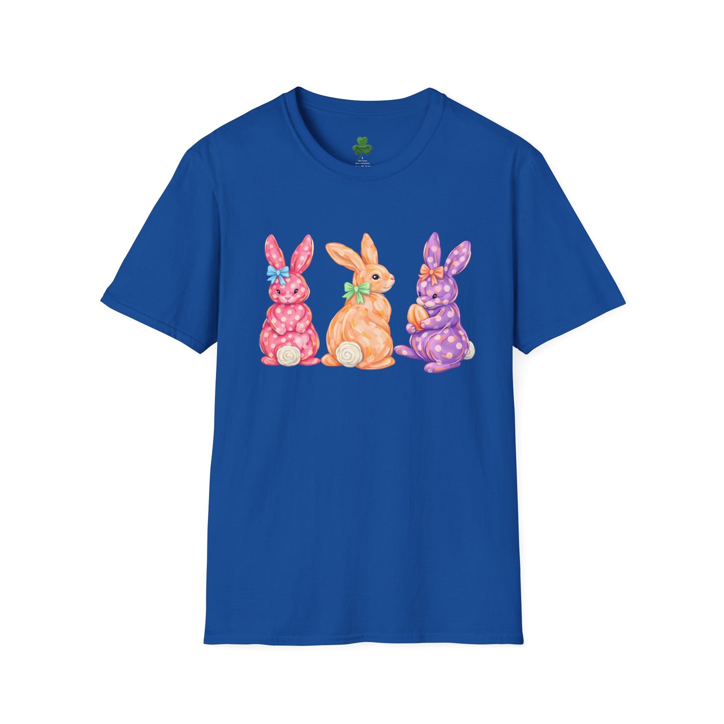 Easter Watercolor Bunny T-Shirt — Trio of Pastel Rabbits