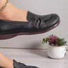 PU Leather Knot Trim Loafers